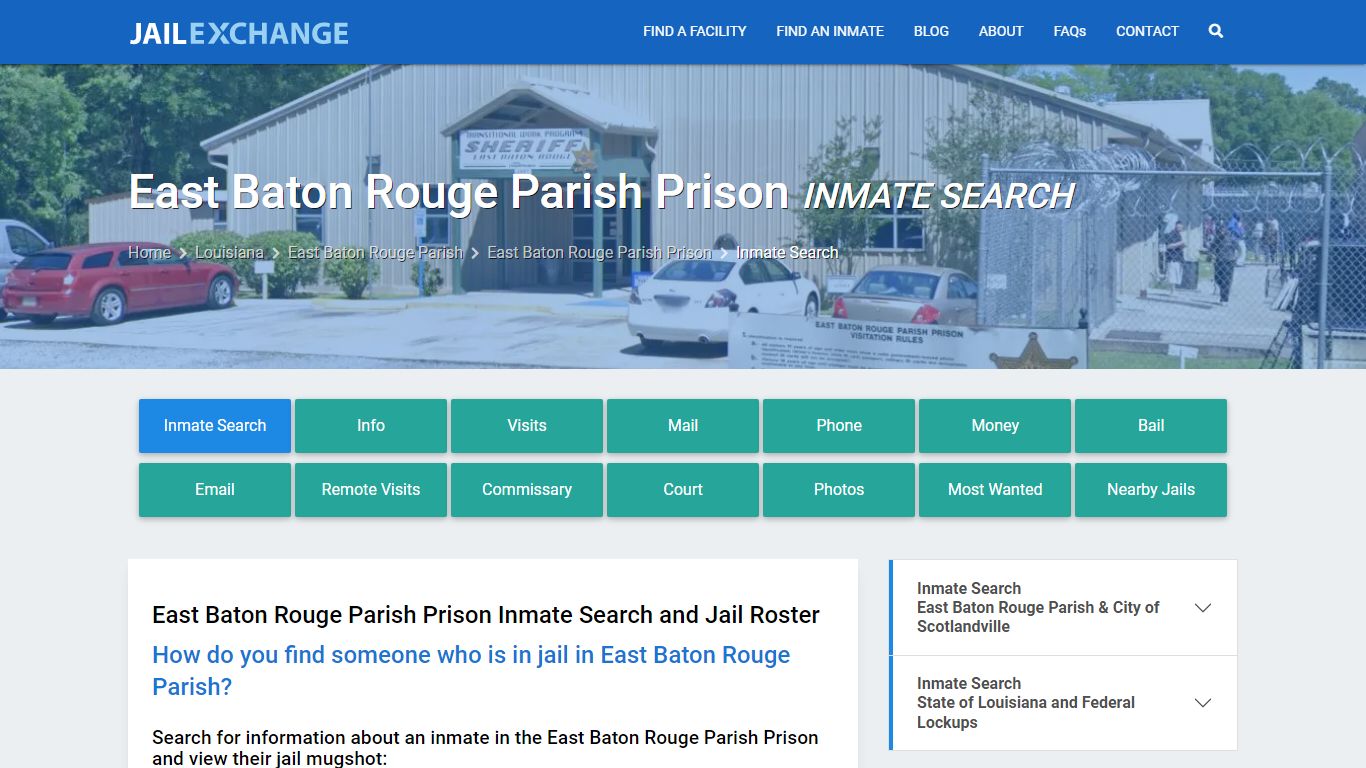 East Baton Rouge Parish Prison Inmate Search - Jail Exchange